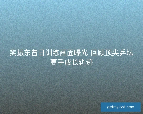 樊振东昔日训练画面曝光 回顾顶尖乒坛高手成长轨迹
